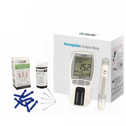 LYSUN BHM-102 Hämoglobin-HCT-Analysator mit Teststreifen-Hämatologie-Testmessgerät