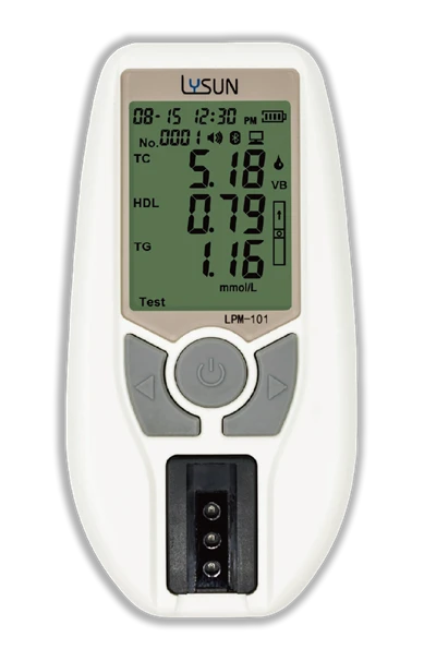 Multifunktionales 3-in-1-tragbares digitales Gesamt-Harnsäure- und Cholesterin-Blut-Lipid-Profil-Testfunktions-Analysator-Messgerät