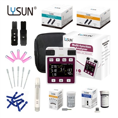 NEU LYSUN GULP -102 Multifunktions-Gesundheitsanalysatormeter Blutzucker Hämo...