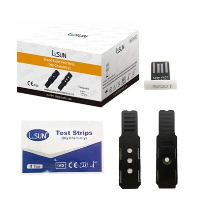 Lysun 3-in-1-Blut-Lipid-Teststreifen-Analyse, Lipidtest, Cholesterin-Triglycerid-Teststreifen