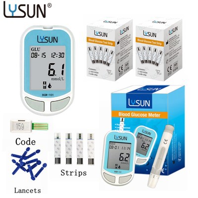 Lysun CE-geprüftes Diabetes-Blutzuckermessgerät Blutzuckermessgerät Home Care Clinical