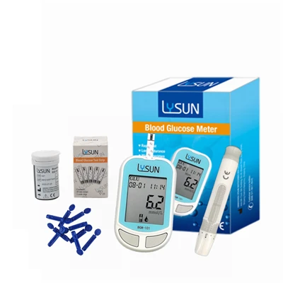 Lysun Glukometer-Set mit Teststreifen, Blutzuckermessgerät, häusliche Pflege, klinisch